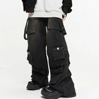 Washed Denim | Cargo Pants