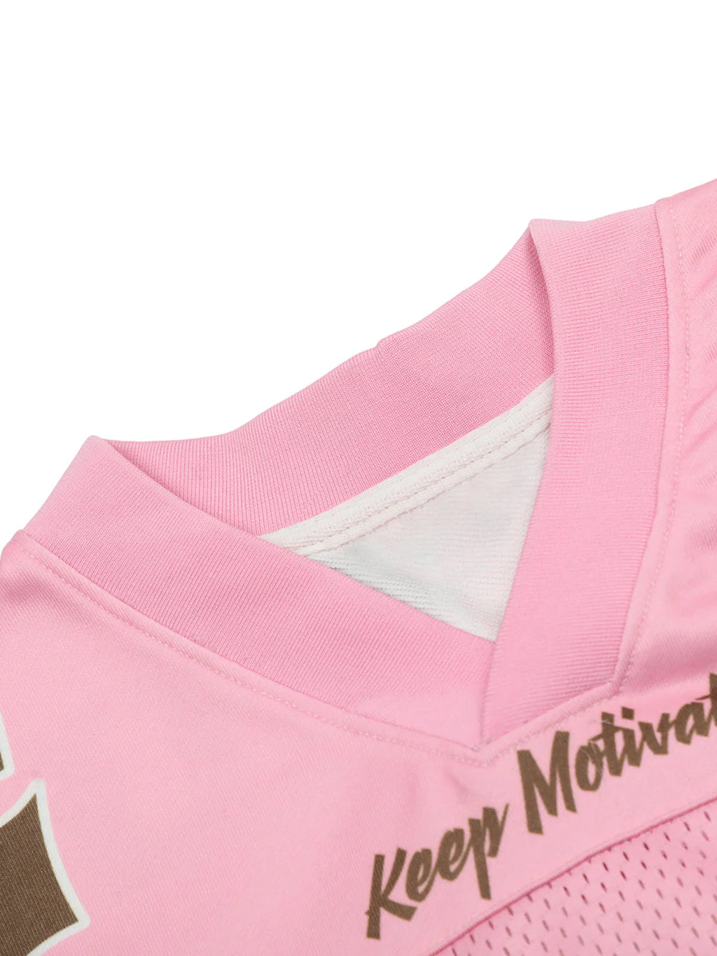 Pink Flame Print Mesh Jersey