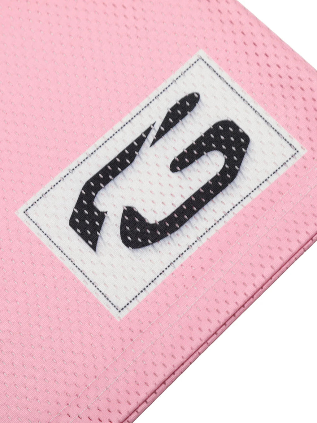 Pink Flame Print Mesh Jersey