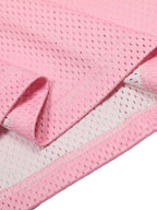 Pink Flame Print Mesh Jersey