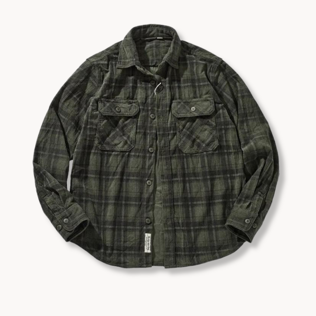Men’s Long Sleeve Plaid Flannel Shirt