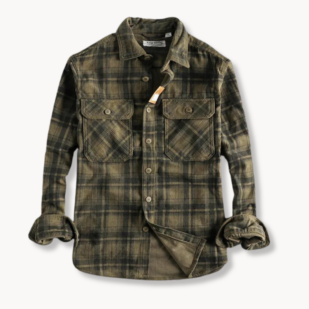 Men’s Long Sleeve Plaid Flannel Shirt