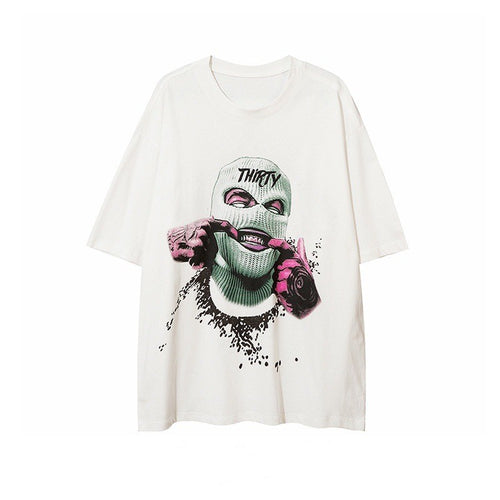 Abstract Face Graphic T-Shirt