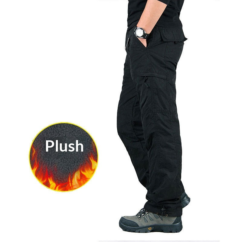 Men’s Fleece-Lined Cargo Pants | Warm Winter Tactical Joggers