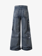 Embroidered Hip-Hop Street Style Jeans