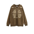 Men's Skull Graphic Grunge Hoodie