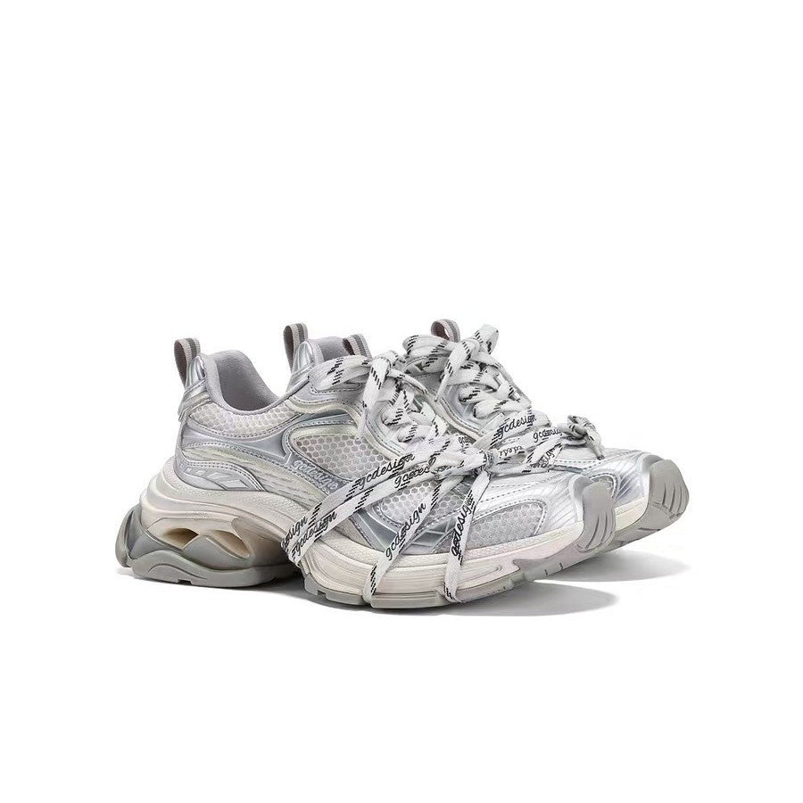 Unisex Retro Chunky High-Top Platform Sneakers