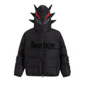 Black Cotton‑Padded High Street Workwear Jacket