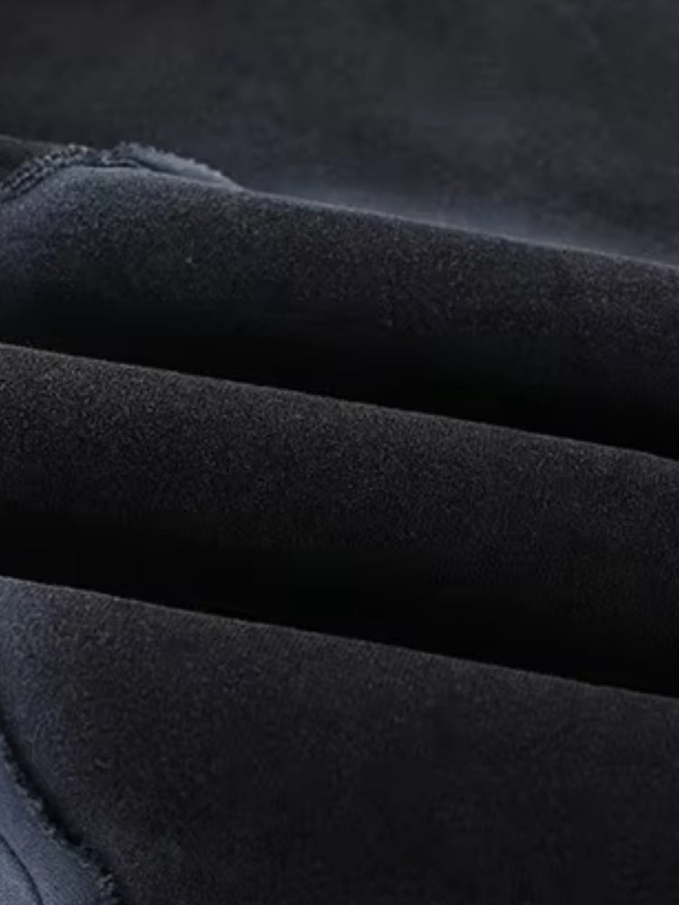 Camiseta negra oversize de punto de algodón para hombre