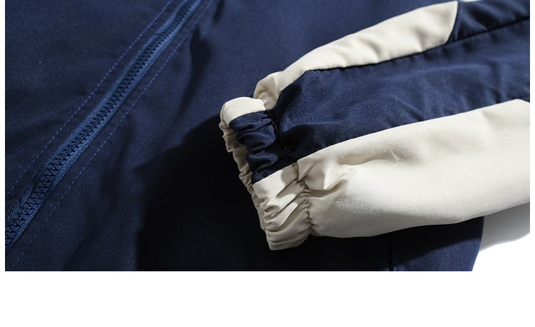 Men's Color Block Streetwear Varsity Jacket