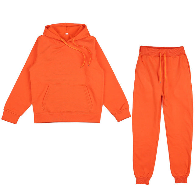 Men’s Oversized Tracksuit Set – Hooded Sweatshirt and Jogger Pants