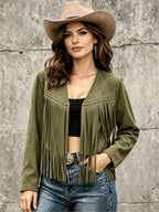 Women’s fringed stud jacket