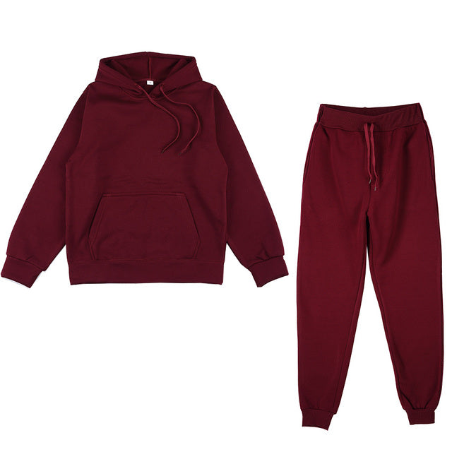 Men’s Oversized Tracksuit Set – Hooded Sweatshirt and Jogger Pants