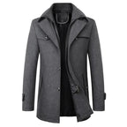 Men's Elegant Long Wool Blend Coat