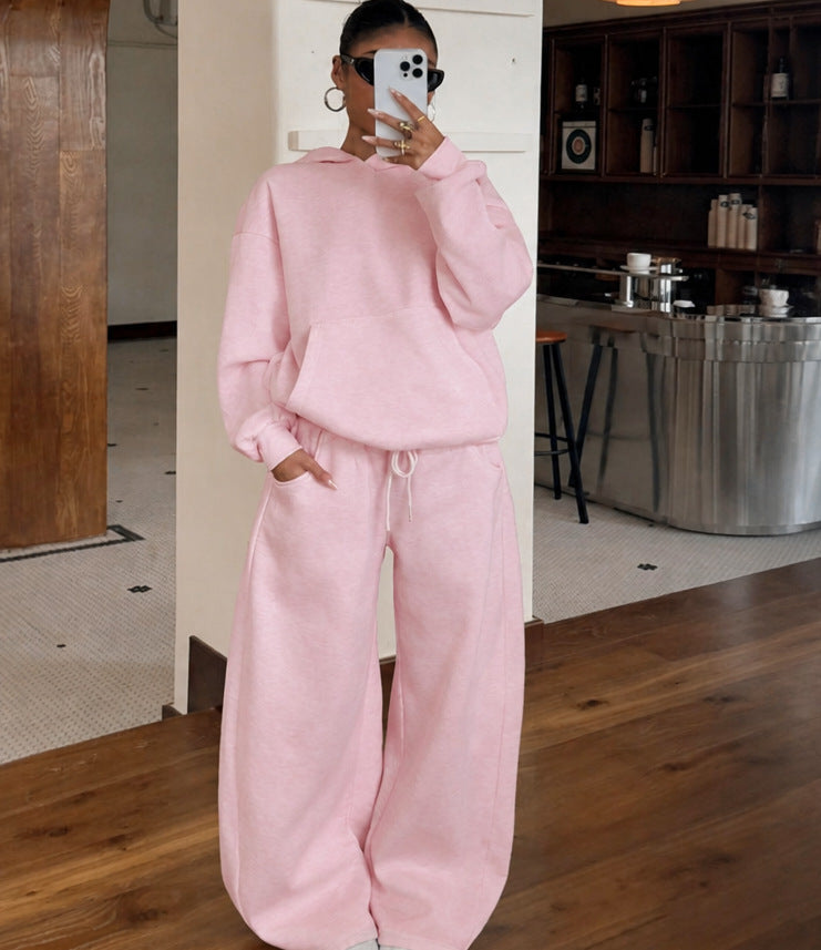 Women's Hoodie and Wide-Leg Pants Set