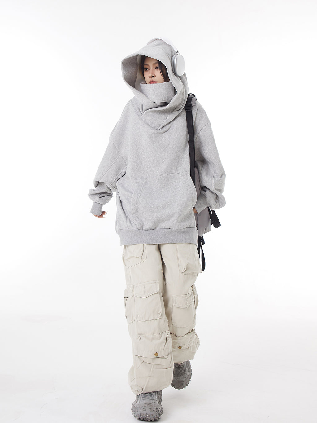 Unisex Ninja Turtleneck Hoodie | Oversized Y2K Harajuku Streetwear Hoodie