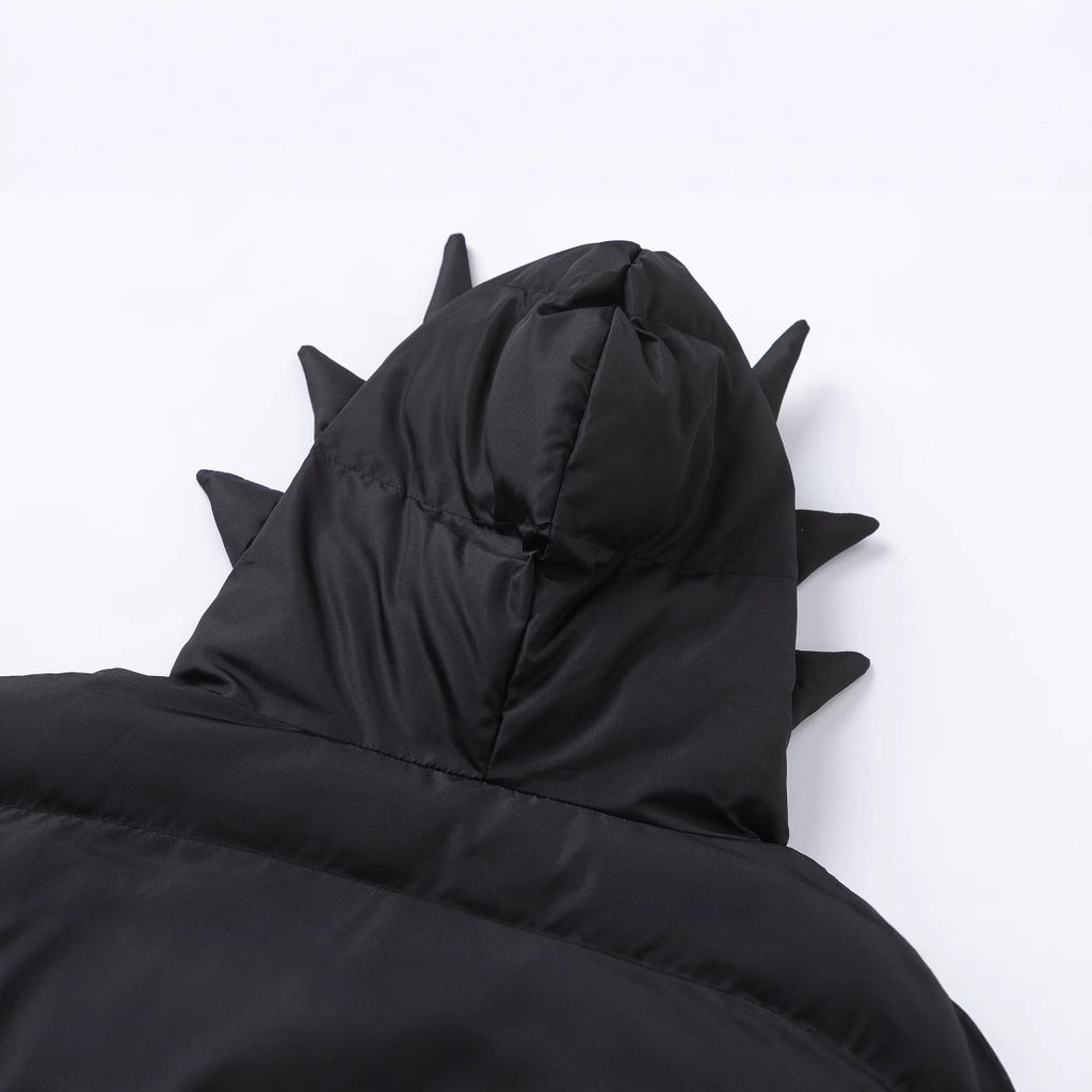 Black Cotton‑Padded High Street Workwear Jacket