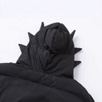 Black Cotton‑Padded High Street Workwear Jacket