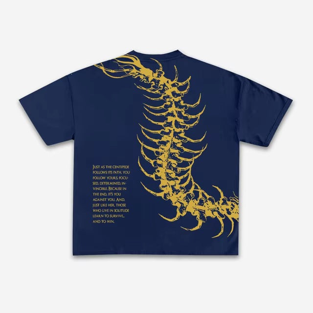 Men’s Y2K Skeleton Oversized Graphic Cotton T-Shirt