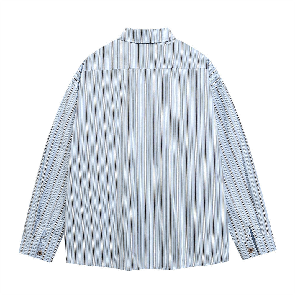 Men's Striped Printed Cotton Shirt