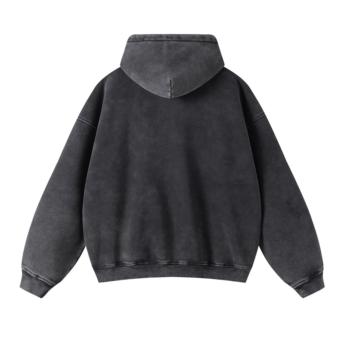 Oversized Vintage Wash Zip-Up Hoodie