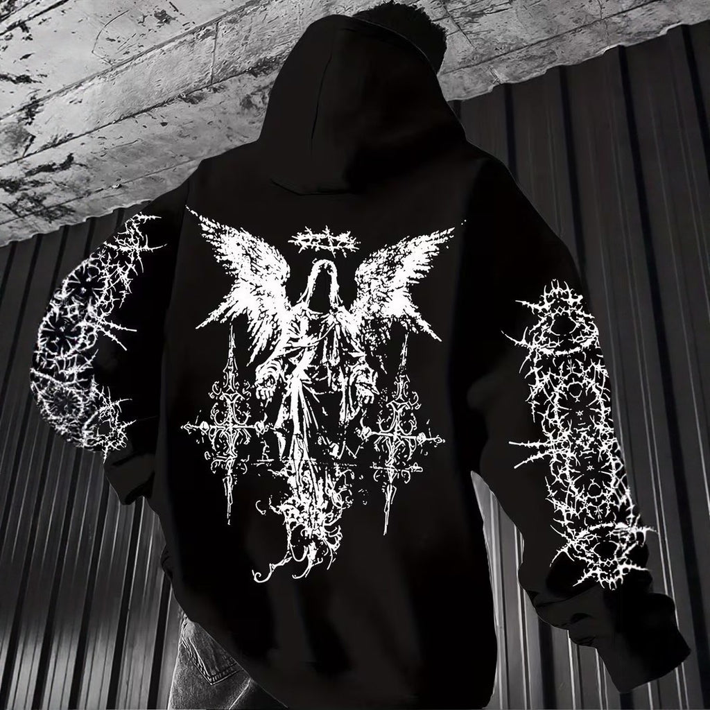 Men’s 3D Angel Wings Print Hoodie