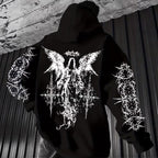 Men’s 3D Angel Wings Print Hoodie