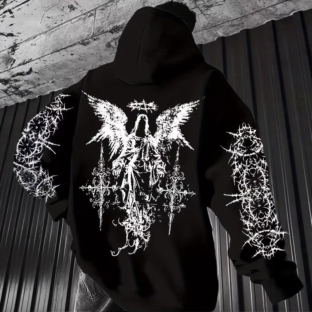 Men’s 3D Angel Wings Print Hoodie