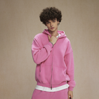 Oversized Vintage Wash Zip-Up Hoodie