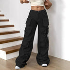 Women's High-Waisted Wide-Leg Cargo Pants
