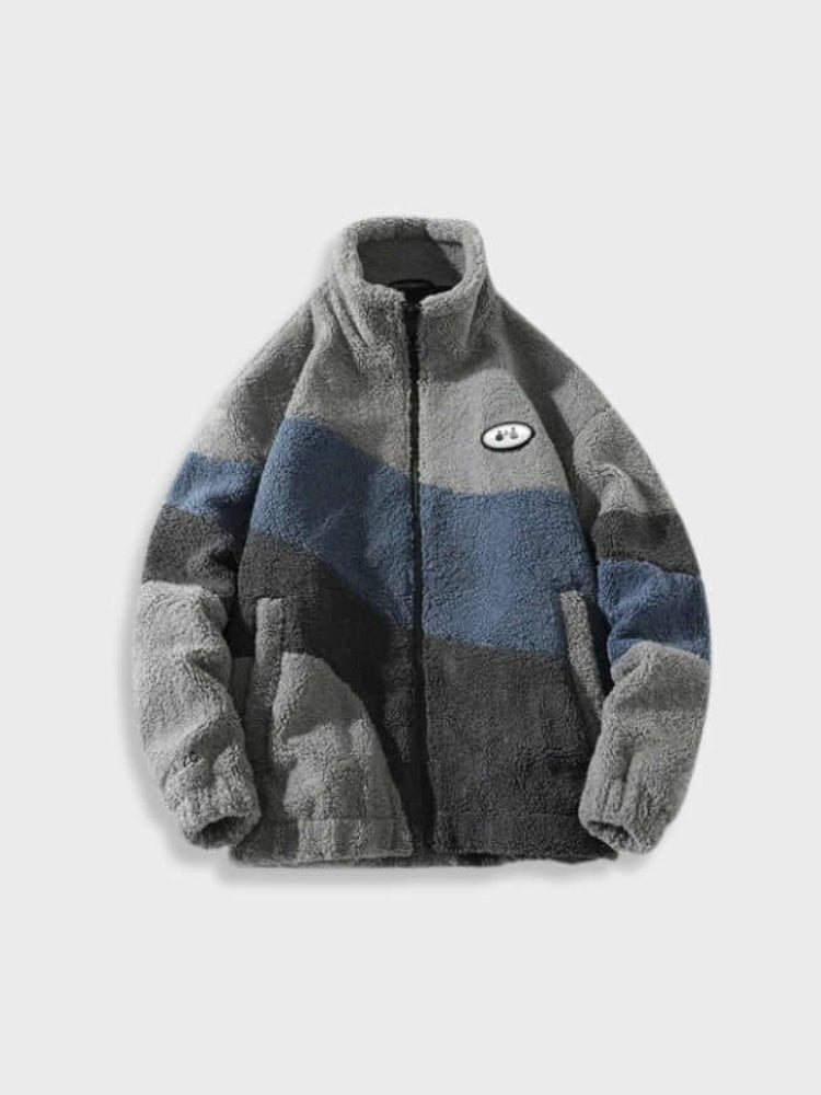 Chaqueta unisex de forro polar con cremallera frontal