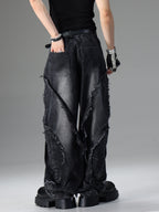 Men's Vintage Deconstructed Distressed Jeans