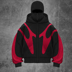 Men’s Double Hood Hoodie | 3D Geometric Oversized Streetwear Hoodie