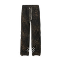 Leopard Print Denim Straight-leg Men's Pants