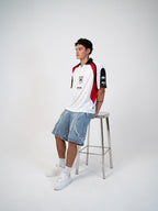 Distressed Embroidered Denim Jorts