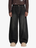 Leopard Print Denim Barrel Jeans