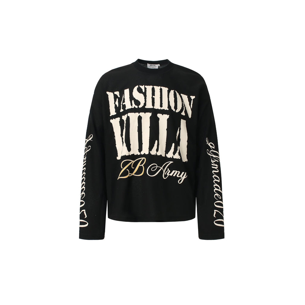Graphic Letter Sweatshirt | Crew Neck Long Sleeve Pullover - Drenn
