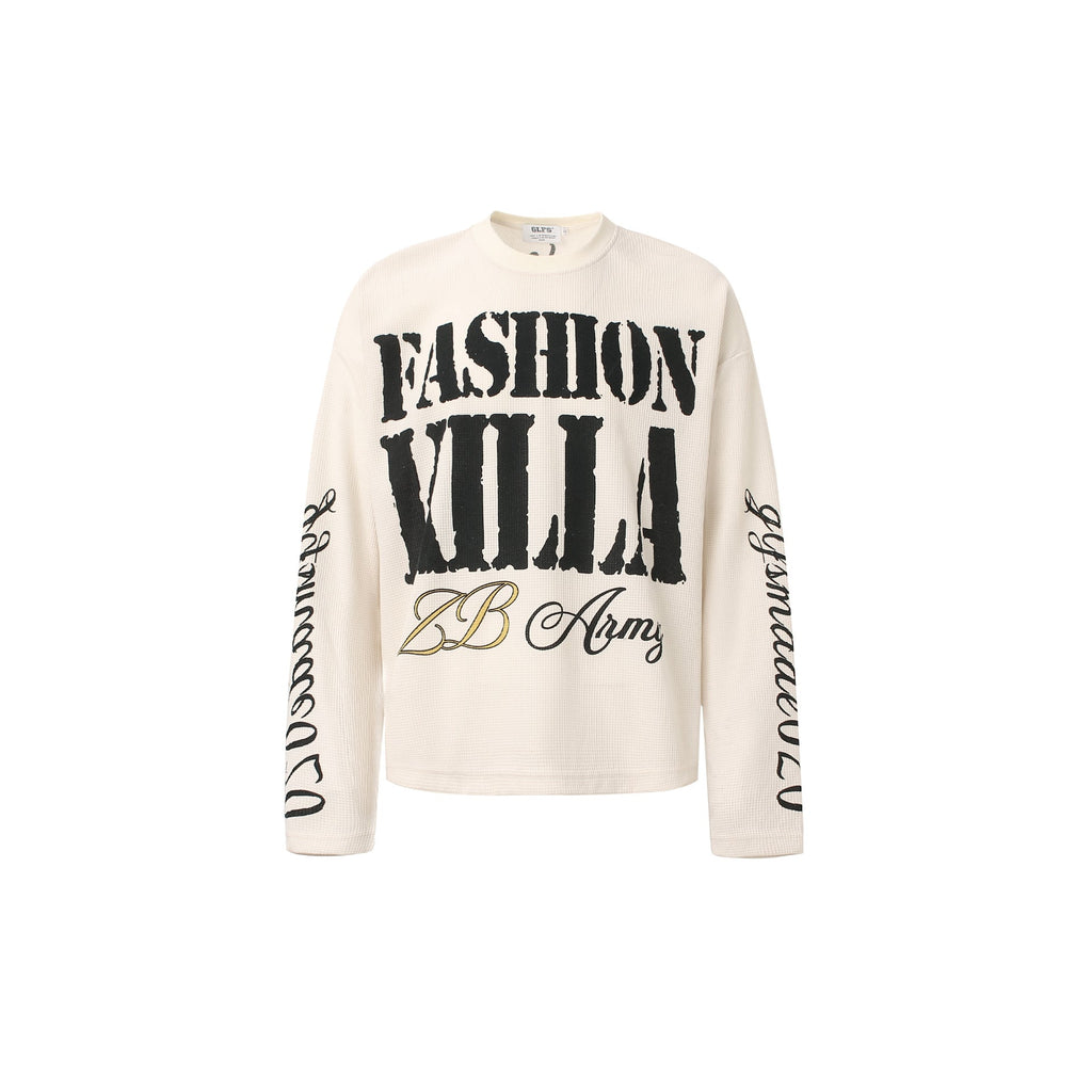 Graphic Letter Sweatshirt | Crew Neck Long Sleeve Pullover - Drenn