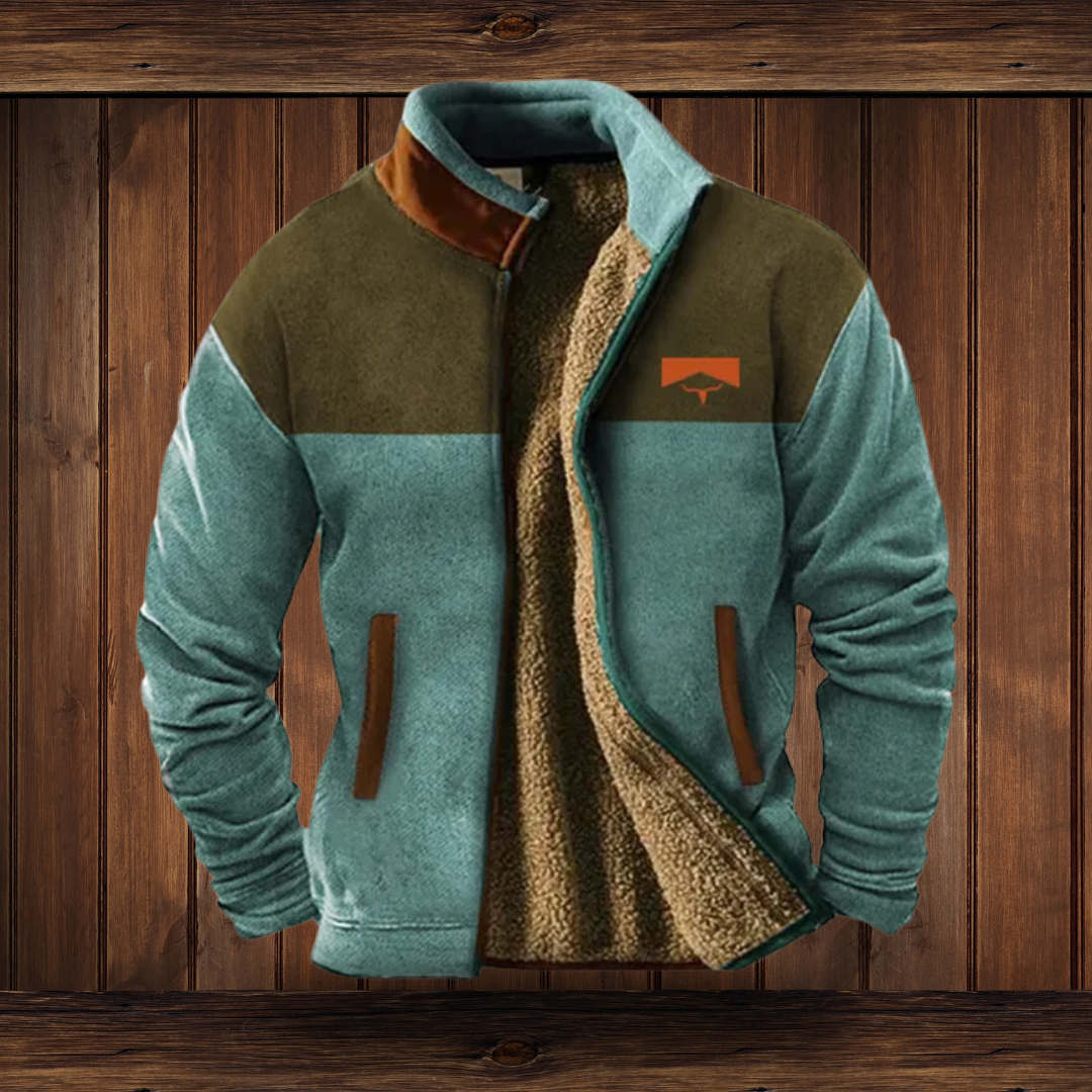 Men's Long Sleeve Fleece Coat
