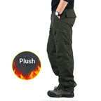 Men’s Fleece-Lined Cargo Pants | Warm Winter Tactical Joggers