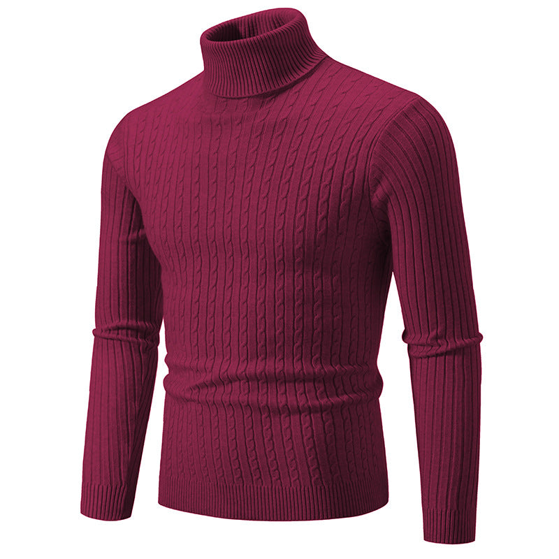 Men’s Slim Fit Turtleneck Sweater – Warm Anti-Pilling Winter Pullover