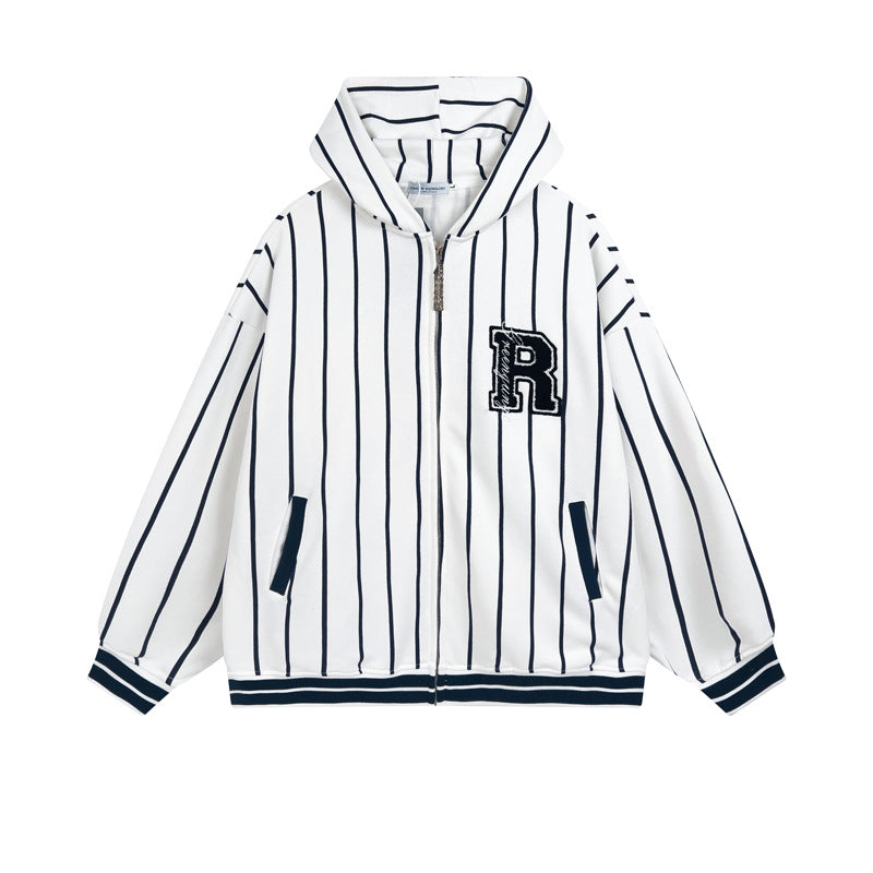 Hooded Striped Streetwear Jacket