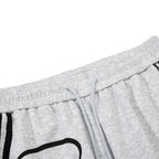 Unisex Retro Letter Print Sweatpants