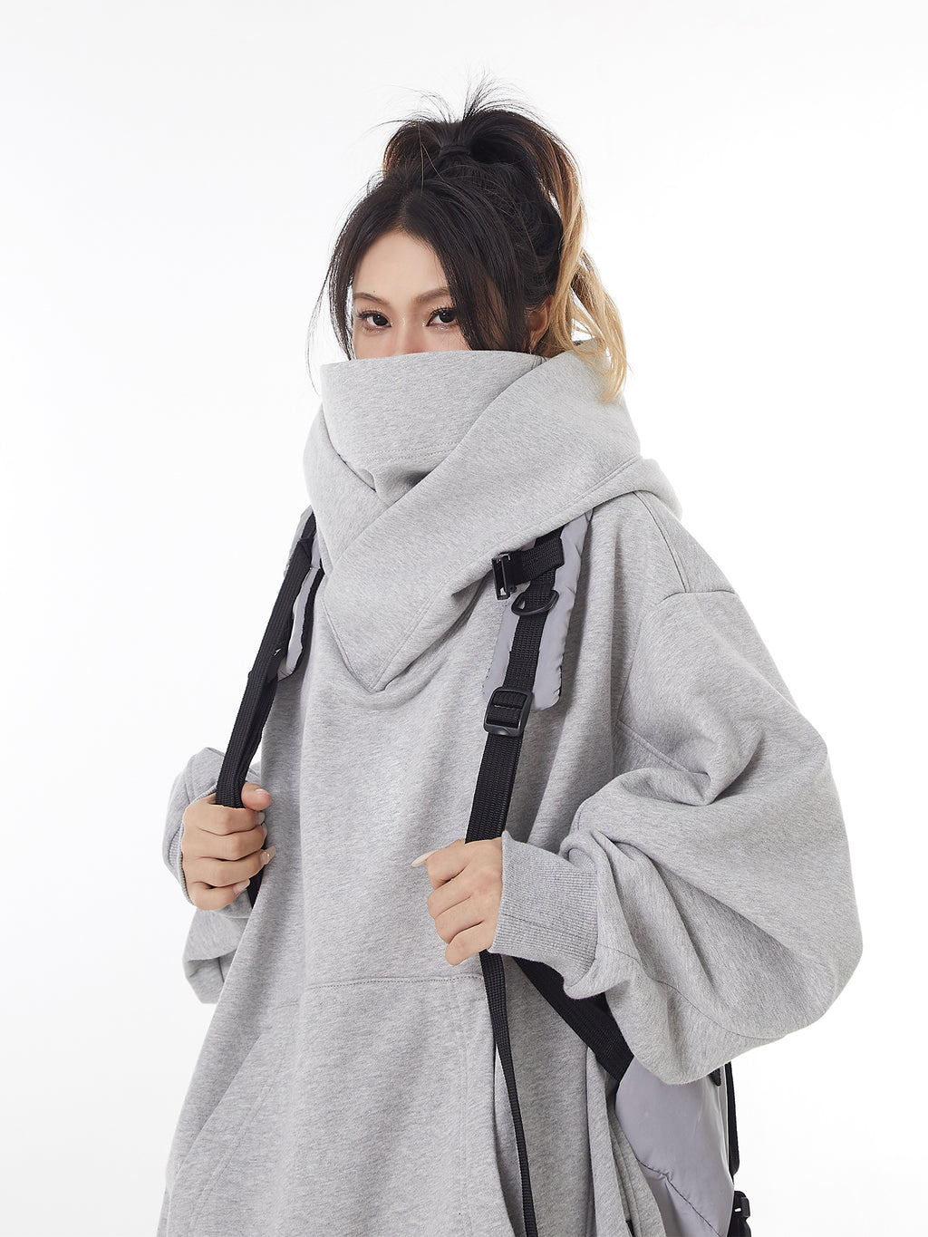 Unisex Ninja Turtleneck Hoodie | Oversized Y2K Harajuku Streetwear Hoodie