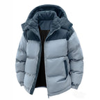 Men's Hooded Winter Puffer Jacket with Detachable Hood