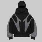 Men’s Double Hood Hoodie | 3D Geometric Oversized Streetwear Hoodie