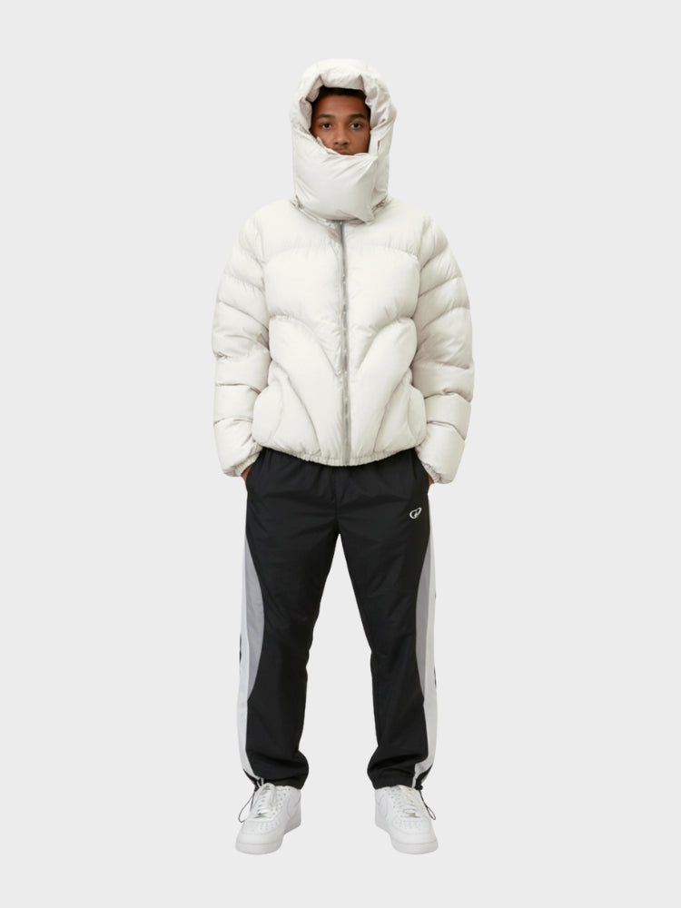 Quilted Puffer Jacket with Removable Hood