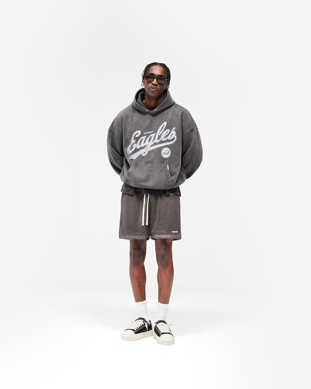 Drenn Vintage Grey Philadelphia Eagles Graphic Hoodie