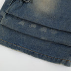 Vintage Washed Workwear Denim Shorts