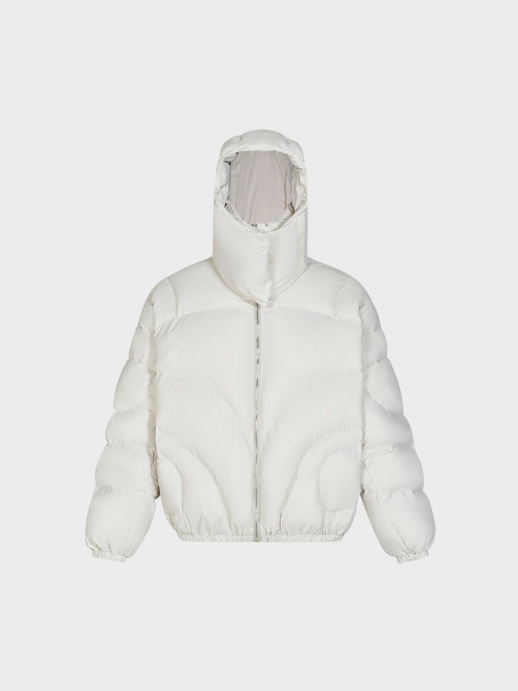Quilted Puffer Jacket with Removable Hood